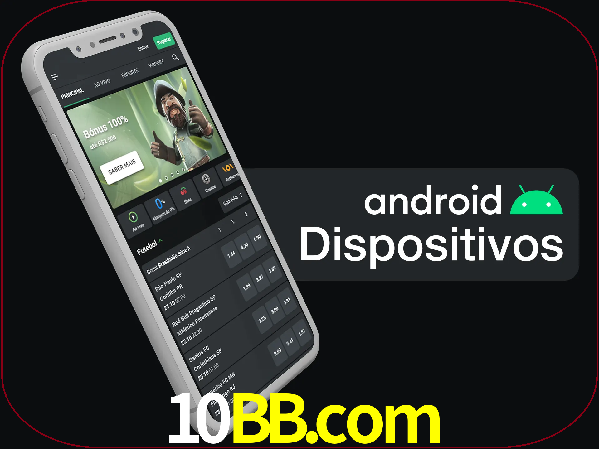 O aplicativo suporta a maioria de todos os dispositivos Android.